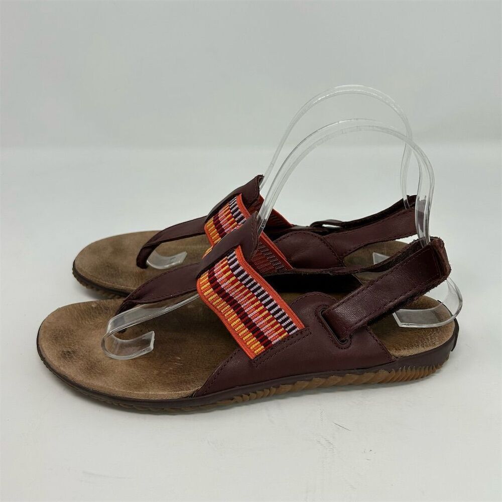 Sorel Women's Slingback Red Thong Sandals Size 8.5 Casual Summer Comfort - Picture 6 of 12